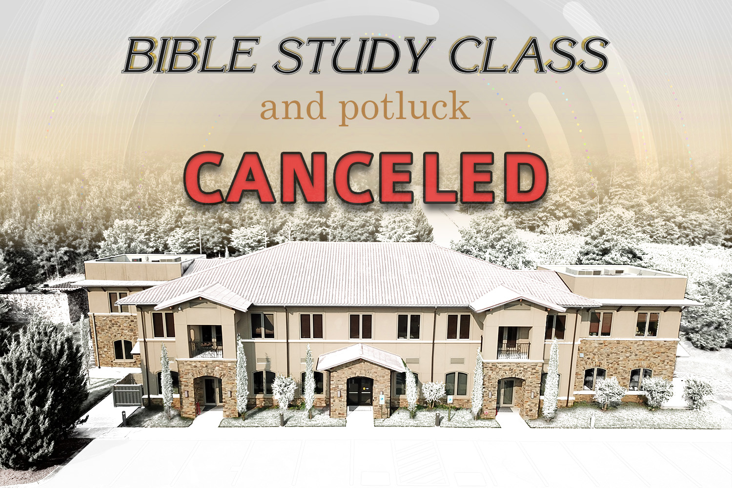 Bible Study class canceled