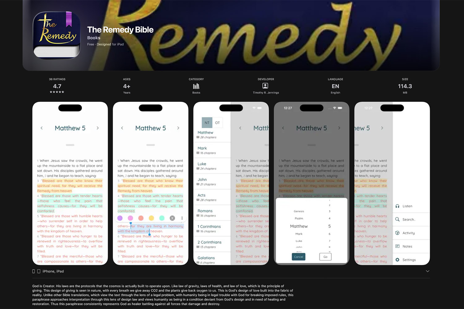 New Version of The Remedy Bible App For 2026! New Version of The Remedy Bible App For 2026!